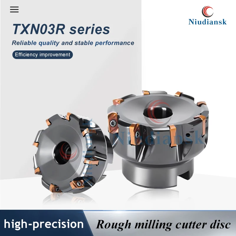 

Double Sided Fast Feed Milling Cutter Head TXN03R Milling Tool Disc TXN03R035M160E06 Milling Head LNMU0303ZER Carbide Insert