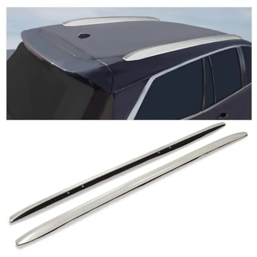 

Roof Rack Side Rail Compatible with 20162022 Honda Pilot for Roof Top Cargo Carrier 2 Pcs Silvery Side Rails Support up to 165