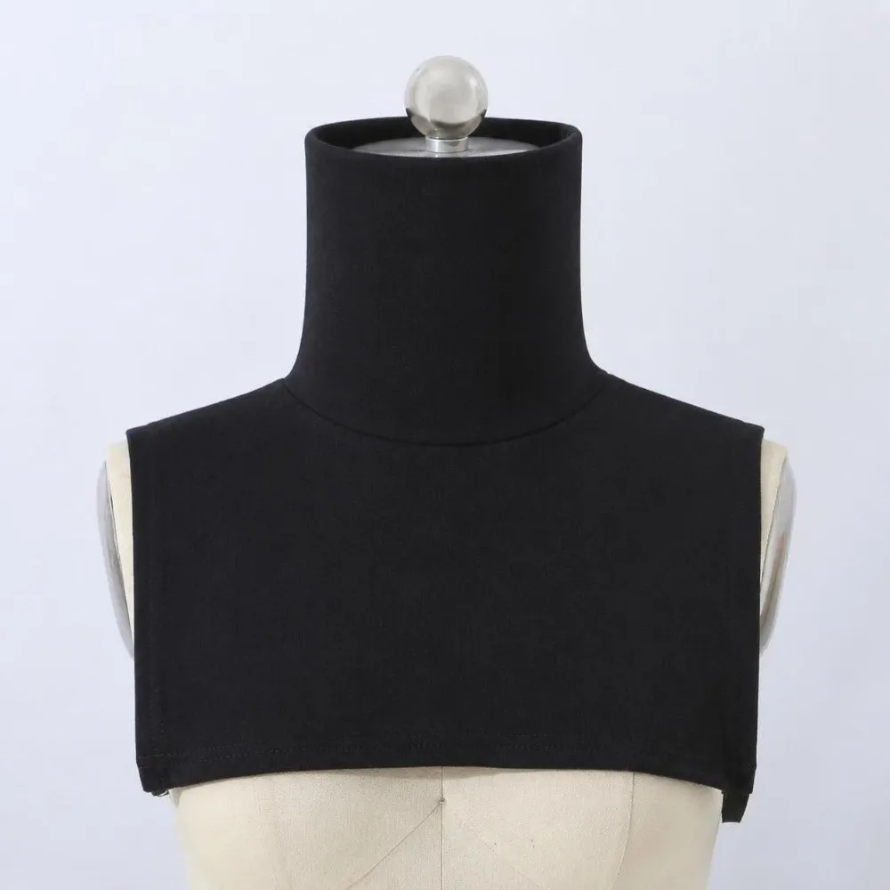 Solid Color Turtleneck Fake Collar Neck Warmer Extensions Half Top Blouse Detachable Collar Fake High Collar For Women Men