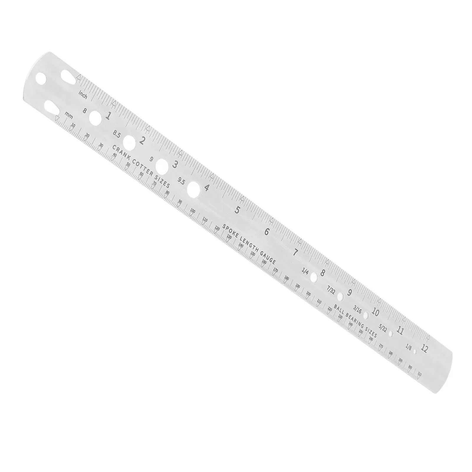 Bike Spoke Ruler Stainless Steel Double Sided Bicycle Measuring Tool for Crank Locking Screw Bicycle Accessories