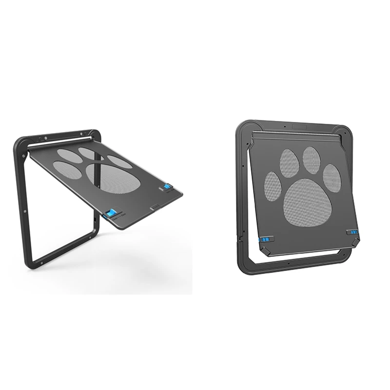 New Pet Kitty Dog Door Flap Gate Opener Controlled Entry Electronic Screen Window Protector Wall Mosquito Net