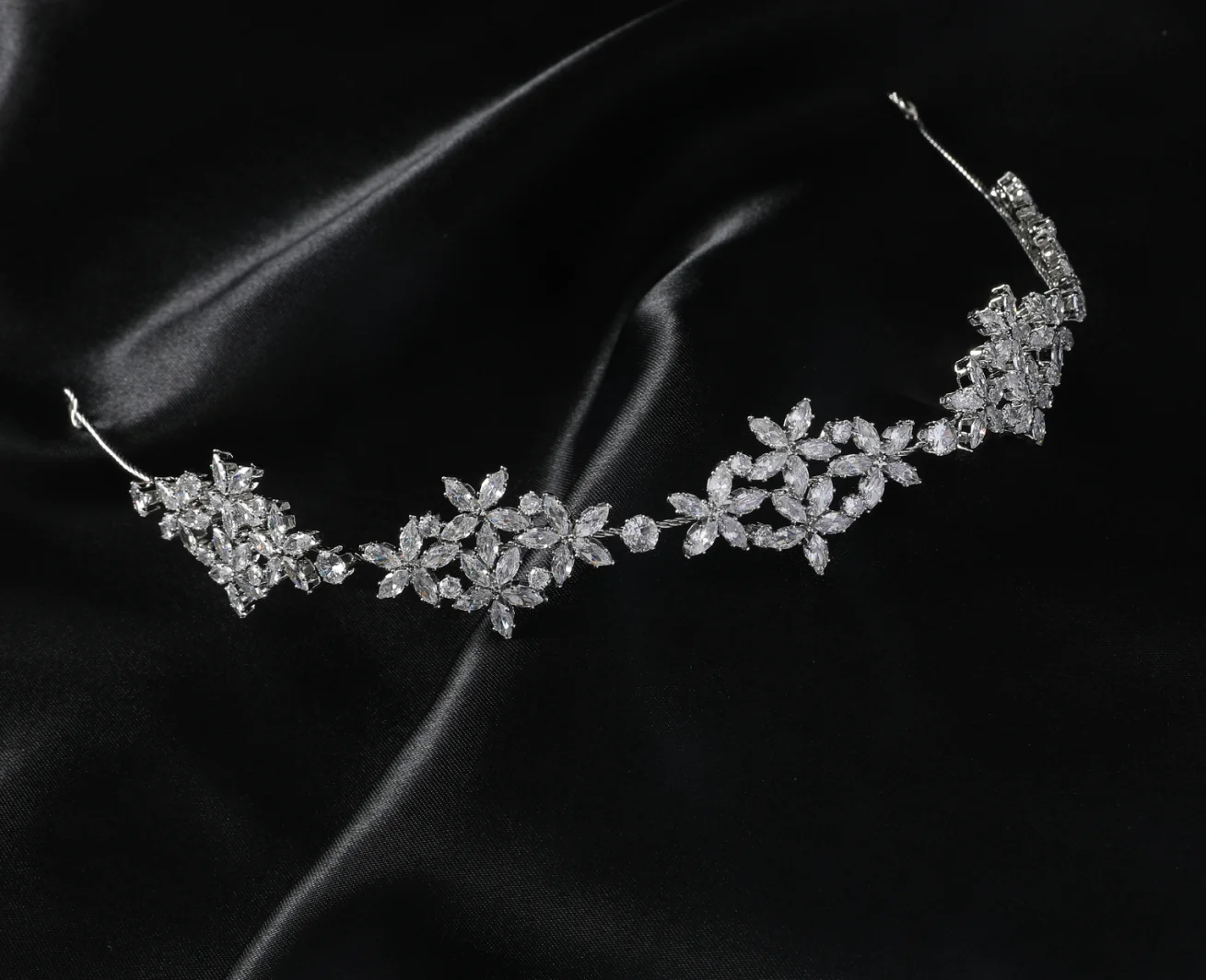 Crystal Bridal Headbands Wedding Headdress Zirconia Bride Tiaras Hairbands Women Girl Diadem Party Prom Hair Jewelry Headpieces