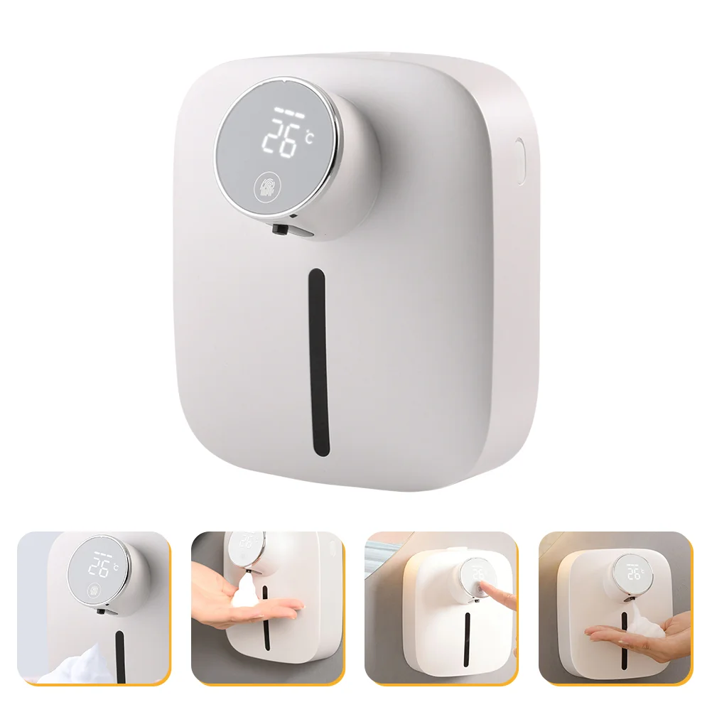 Automatic Soap Dispenser Touchless Touch-free Foaming Wooden Hand Wall-mounted Foams Rechargeable Abs