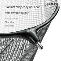LINNHUE fishing net head, net bag, competitive gluing, anti-hook nano titanium alloy ring, super hard sides
