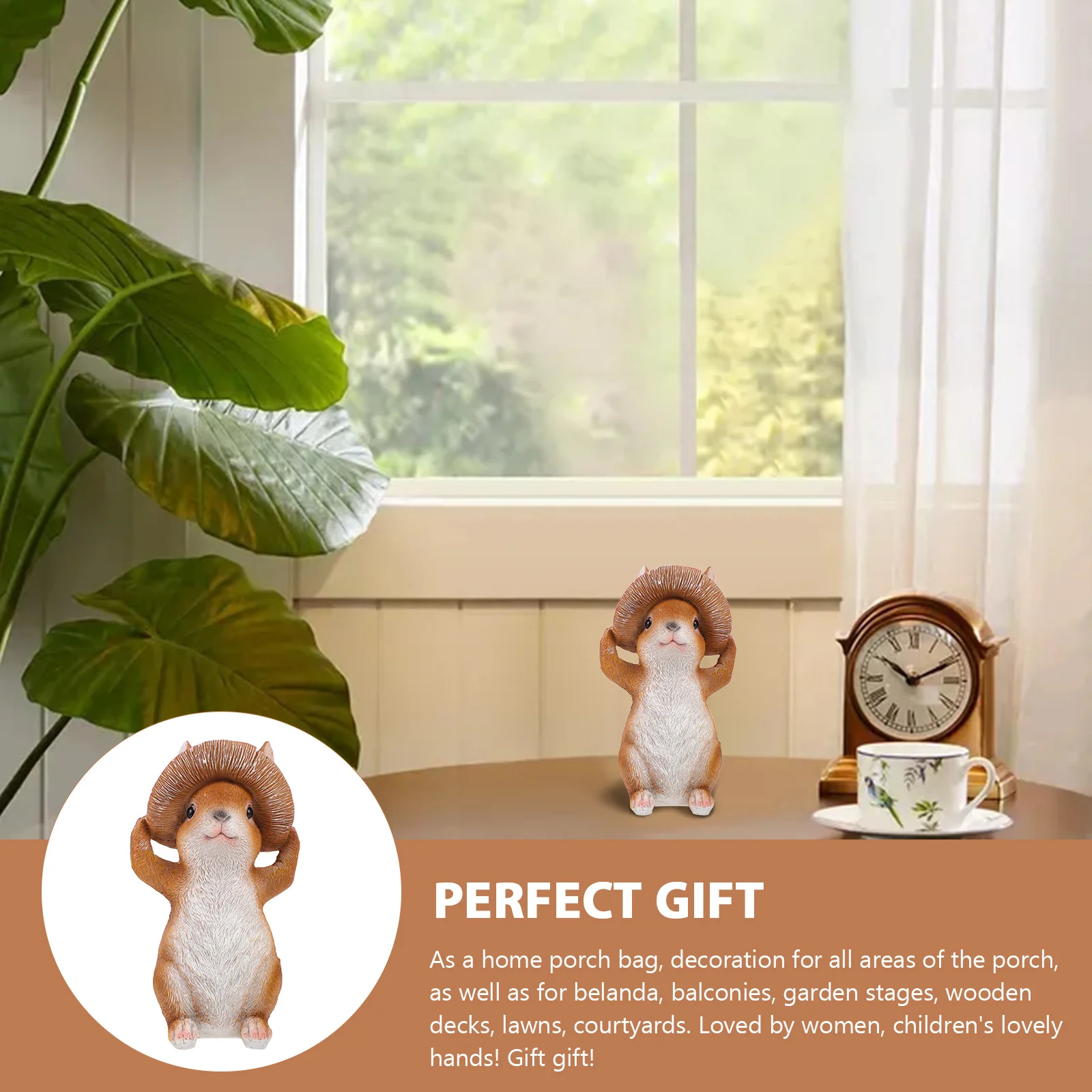 

Durable Resin Simulation Rabbit Decor Garden Decorations Indoor Outdoor Home Desktop Accent Bunny Garden Ornaments