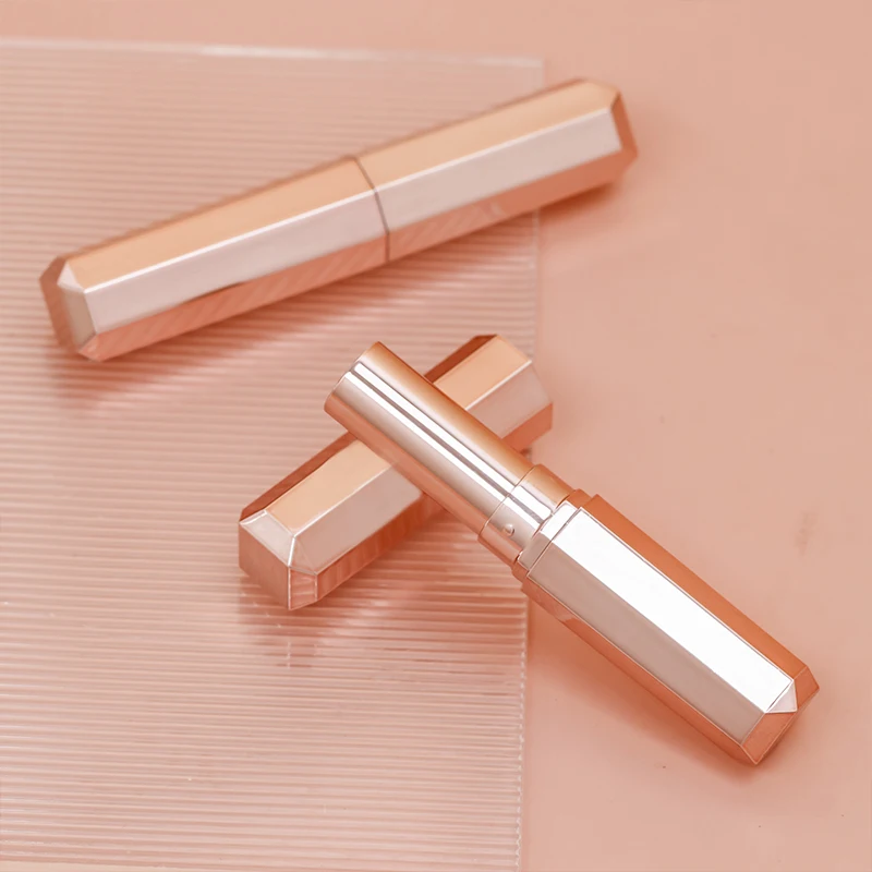 10-100pcs Lip Balm Container Direct Filling Lipstick Tube High-end Matte /Bright Rose Gold Lipstick Tube Empty lipstick shell