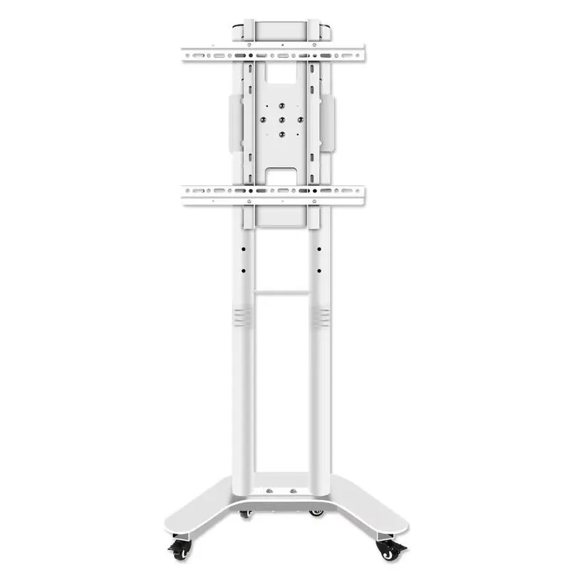 32-60 Inch Black Tilt Adjustable Floor TV Stand Rolling Base with Cable Management Steel