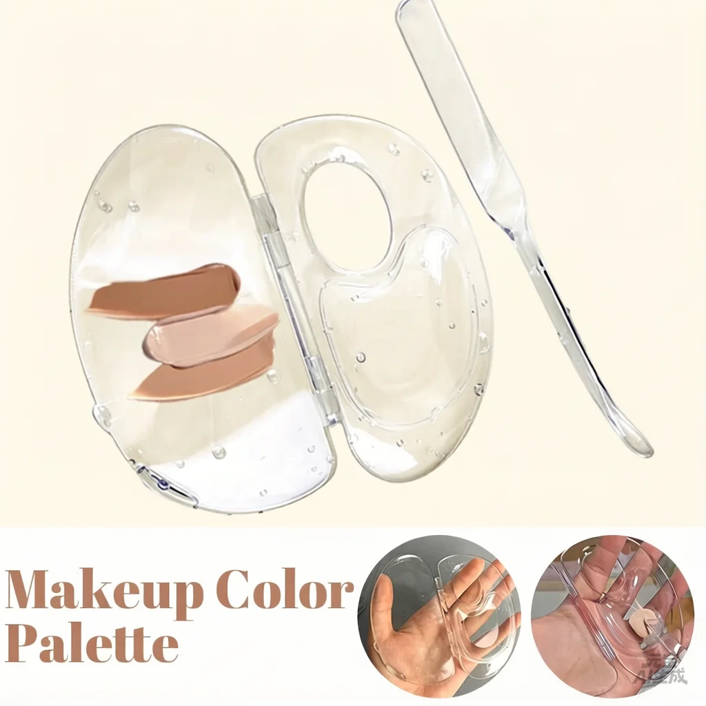 Foldable Liquid Foundation Palette Acrylic Makeup Tool Kit Mixing Cream Rod Set Storage Test Palette Cosmetic Beauty Accessories