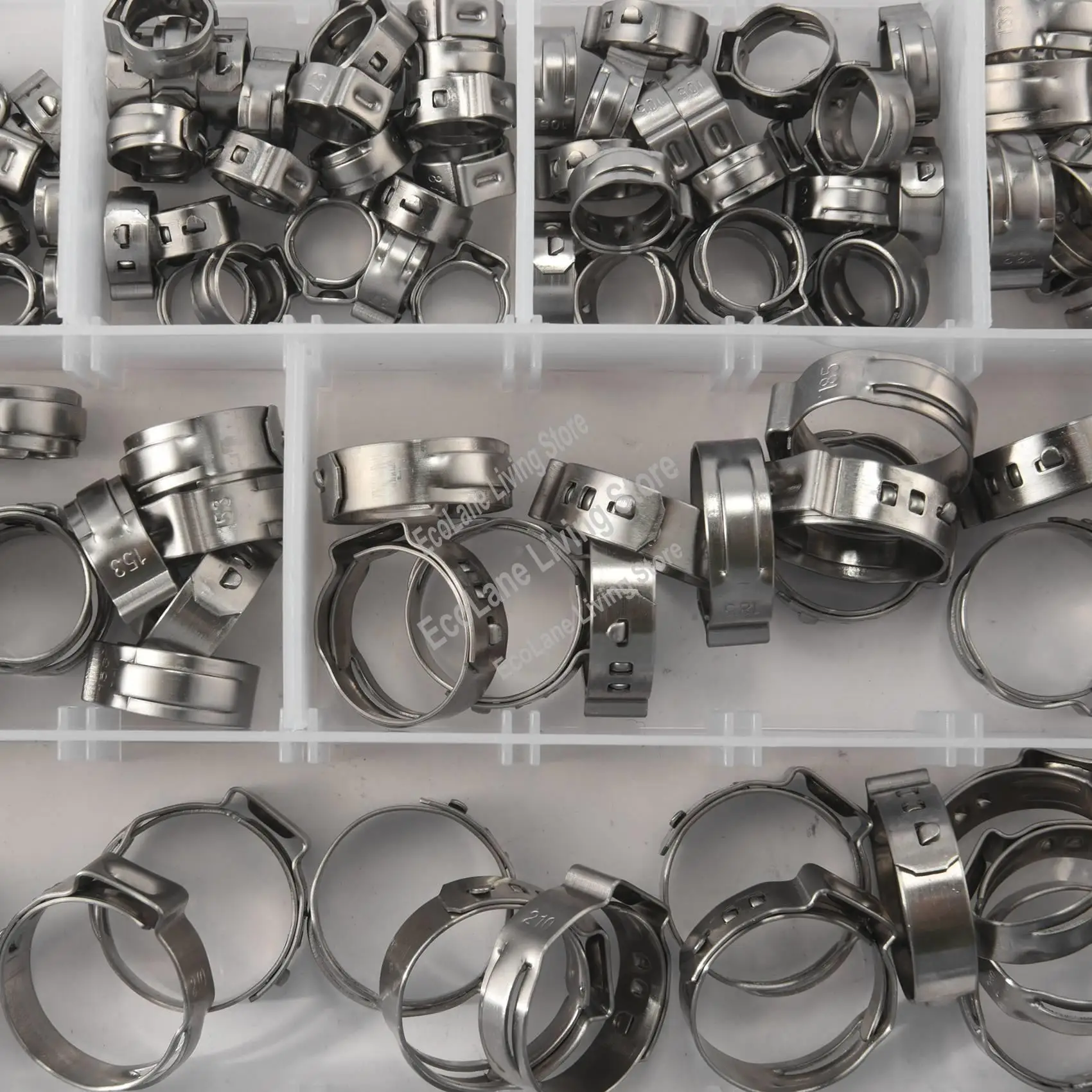 

A33R-304 Комплект классификации хомутов для шлангов из нержавеющей стали с одним ухом, 128 шт.