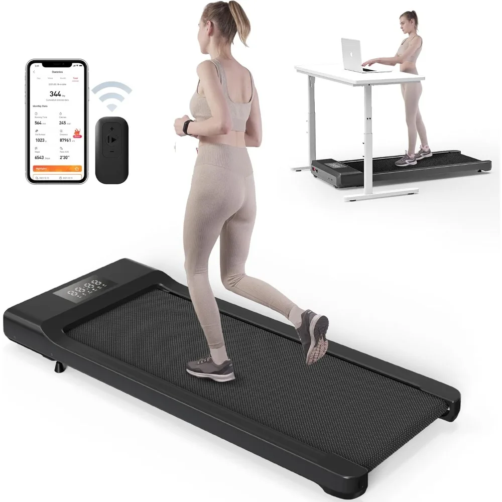 

Upgraded Walking Pad Treadmill, Smart Walking Pad, Quiet Under Desk Treadmill for Home Use, Remote Control & App-Enabled