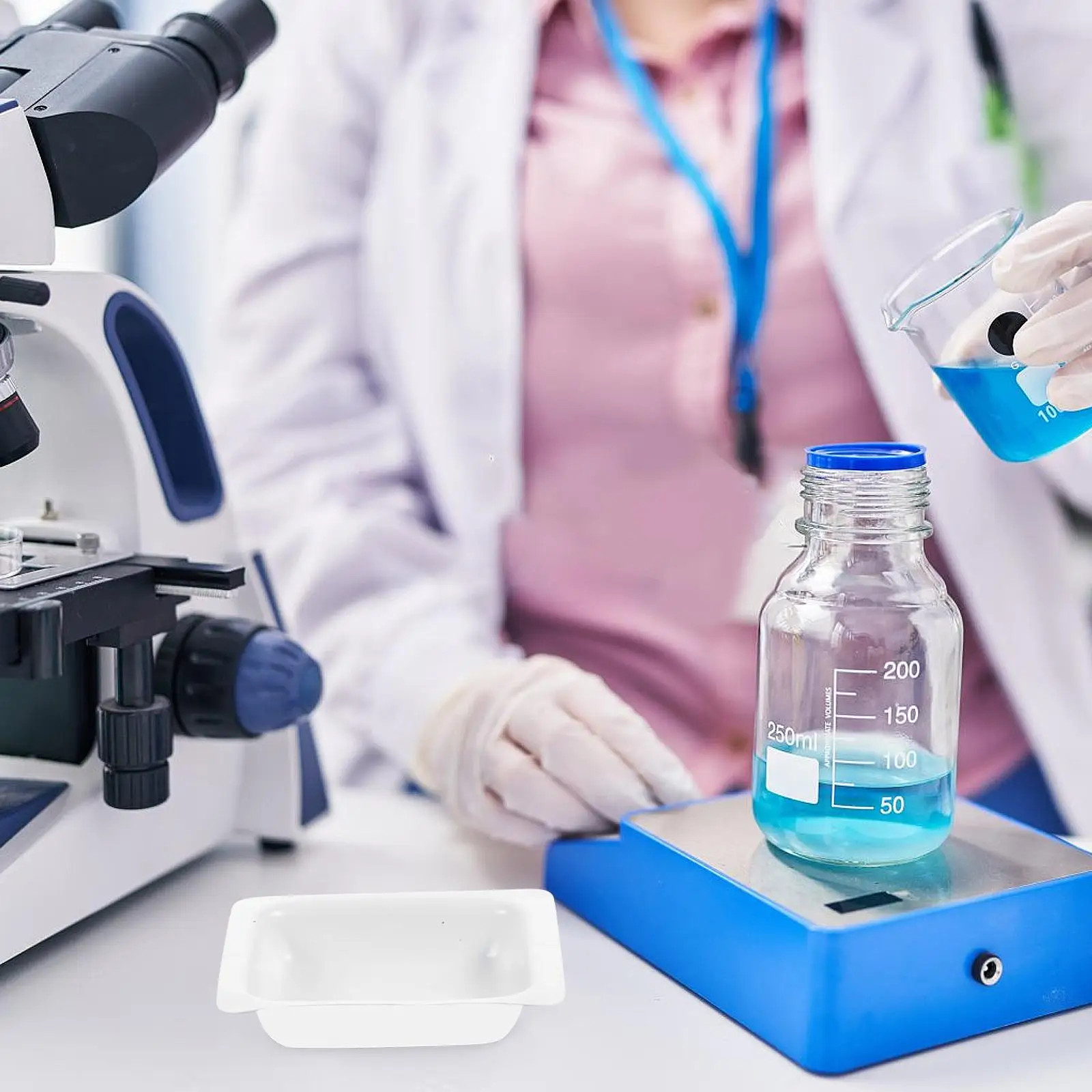 20 Pcs Weighing Boat Square Container Anti-static Tray Dish Plastic Containers for Food