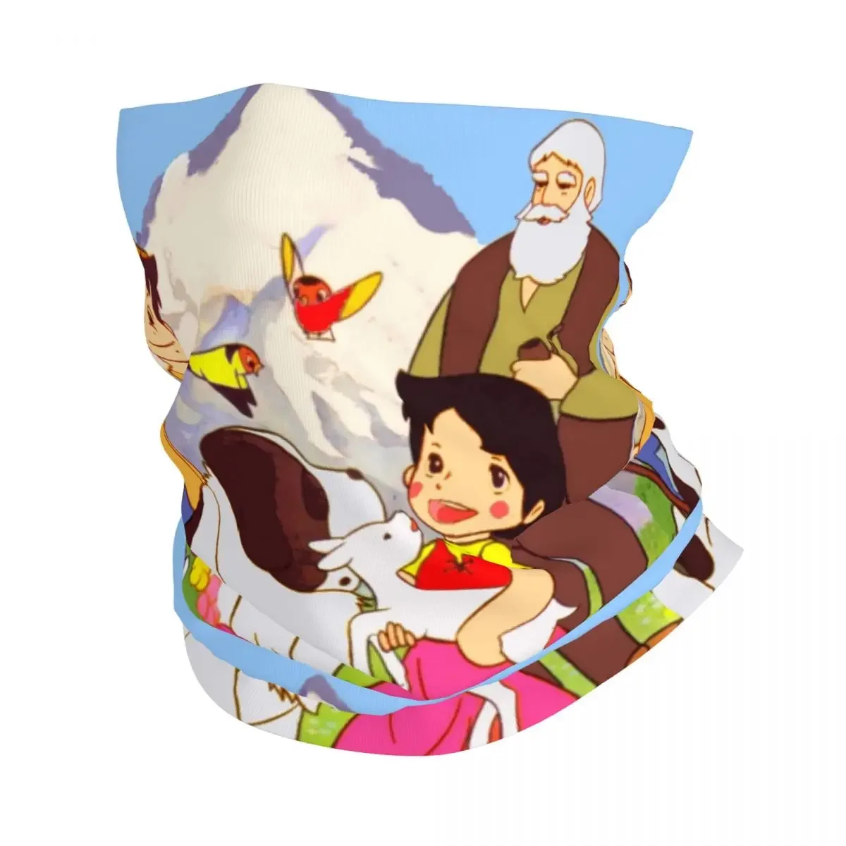 Heidi Peter And Grandpa Alps Goat Mountain Neck Gaiter Women Men Windproof Winter Cartoon Movie Bandana Scarf for Cycling