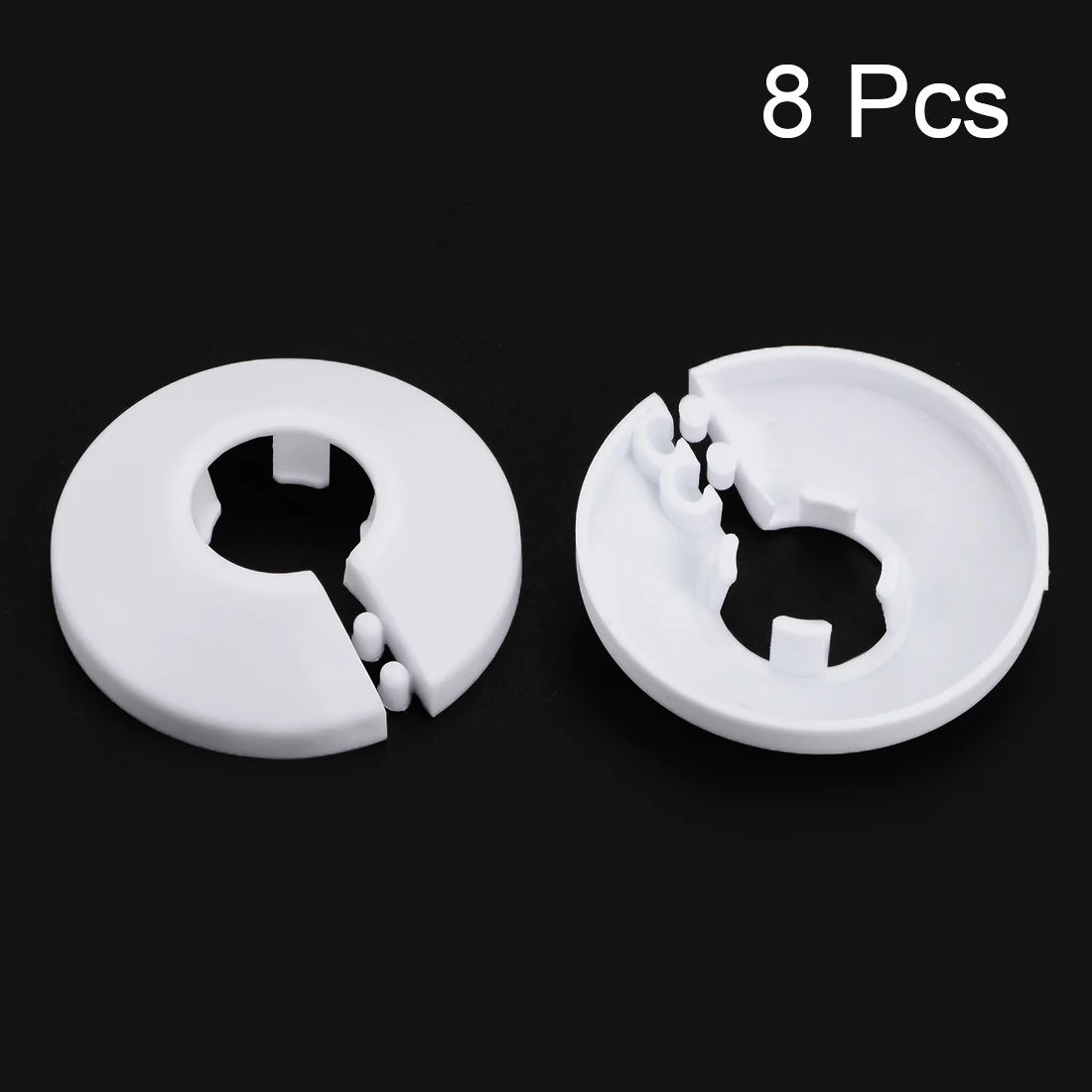 16mm Pipe Cover Decoration PP Plastic Water Pipe Escutcheon White 8pcs