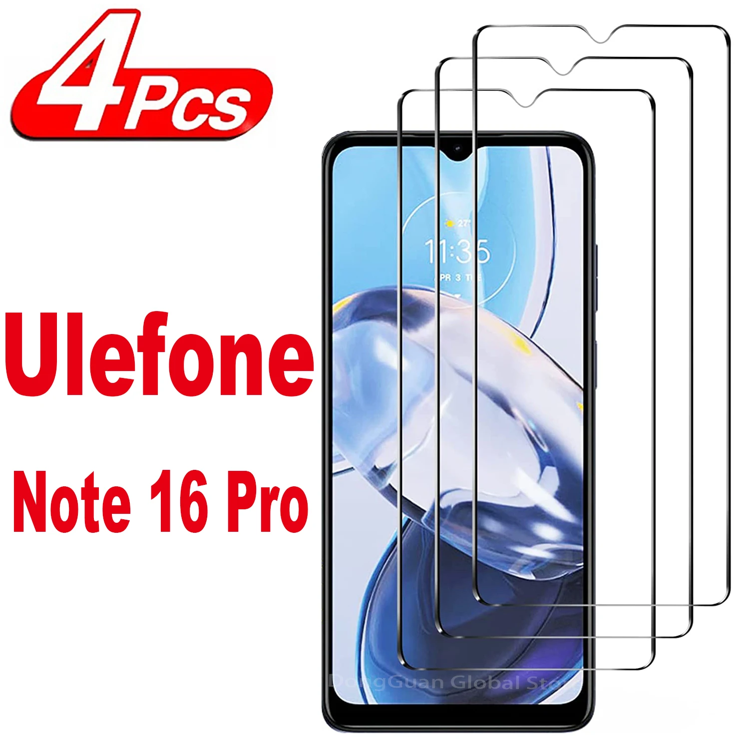 

9H Screen Protector Glass For Ulefone Note 16 Pro 2/4Pcs HD Tempered Glass Film