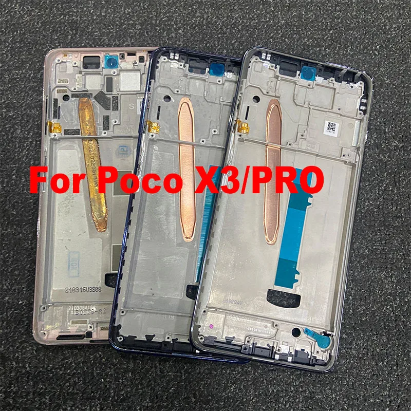 New For Xiaomi Poco X3 PRO NFC Middle Frame Front Bezel Housing Case Back Mid Plate Replacement