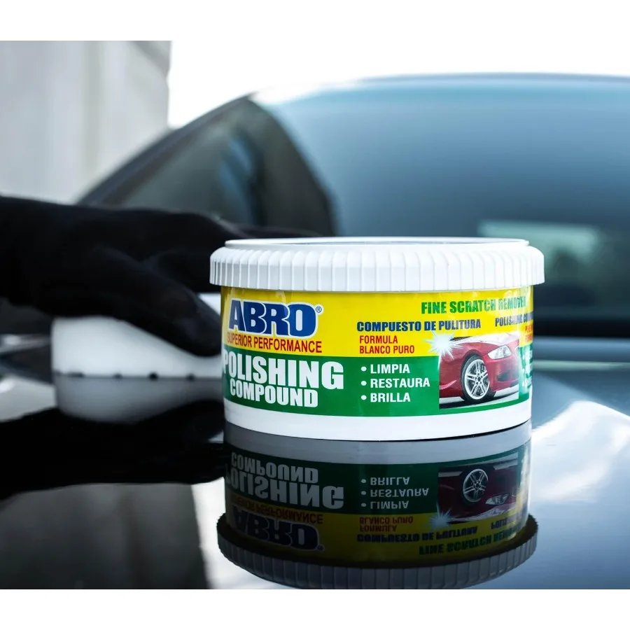 Composto per lucidatura ABRO dalle prestazioni superiori da 10 once. Dispositivo per la rimozione dei graffi dell'auto Shine ad alta tecnologia per ripristinatori di veicoli, turbinii e graffi