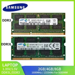 1/2PCS SAMSUNG Notebook Memoria Ram DDR3L DDR3 Laptop RAM 8GB 4GB 2GB 1333Mhz 1600Mhz SO-DIMM PC3-10600 12800 1,3 V/1,5 V PC3 PC3L