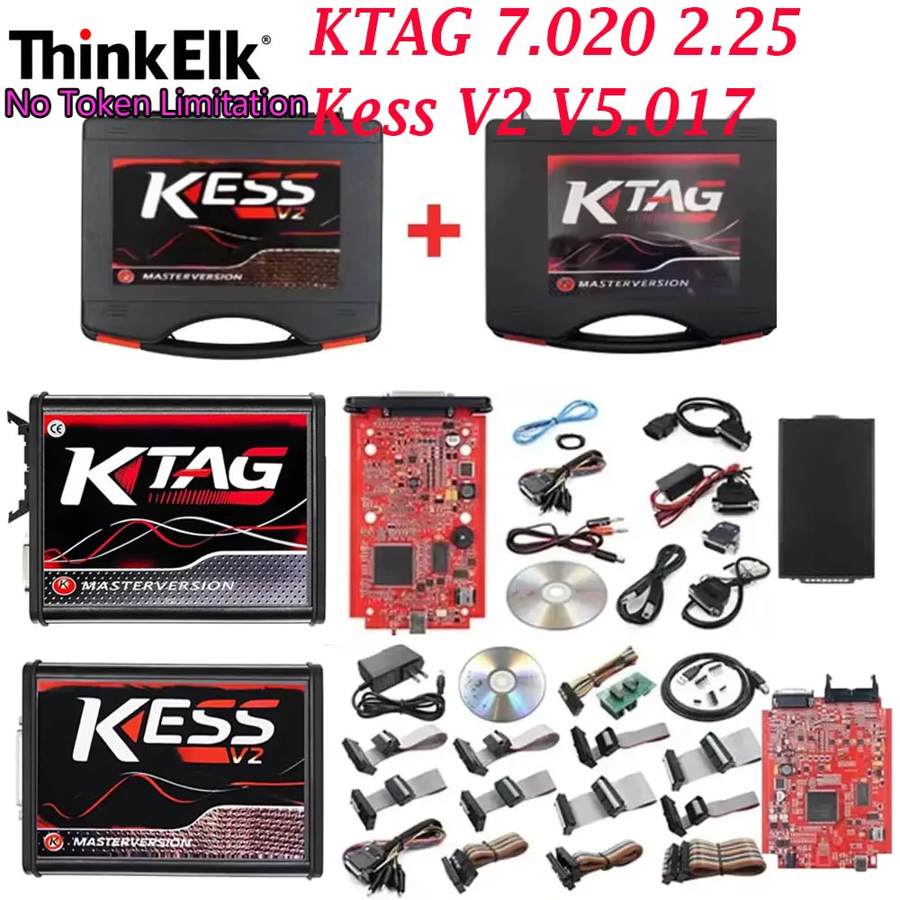 2026 Kess/Ktag ECU Programmer KTAG V7.020 V2.25 Kess V2 V5.017 ECU Tuning Tool Unlimited Repair Tools