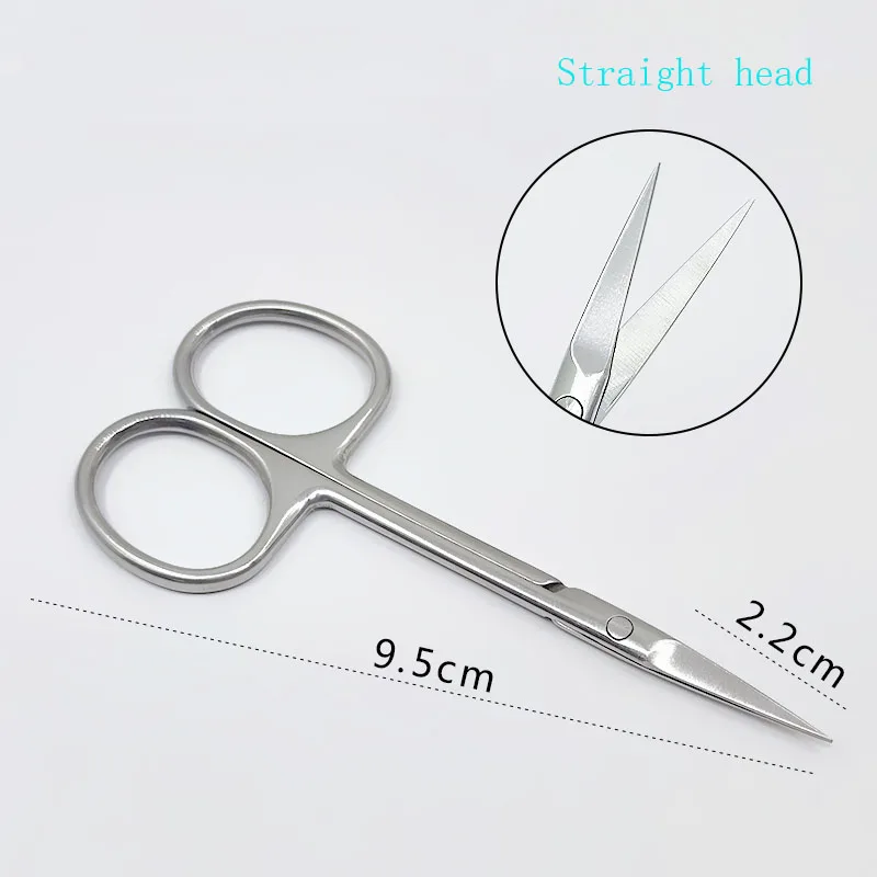 Gold handle scissors, ophthalmic small scissors, quick double eyelid scissors, straight curved pointed scissors, thread removal