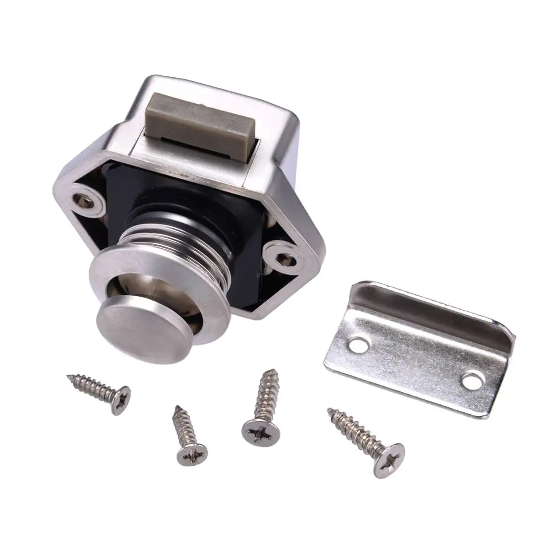 

1 Set Door Drawer Cabinet Cupboard Table Filing Keyless Push Button Lock Latch Furniture Hardware Fit for Boat Yacht RV Trailer