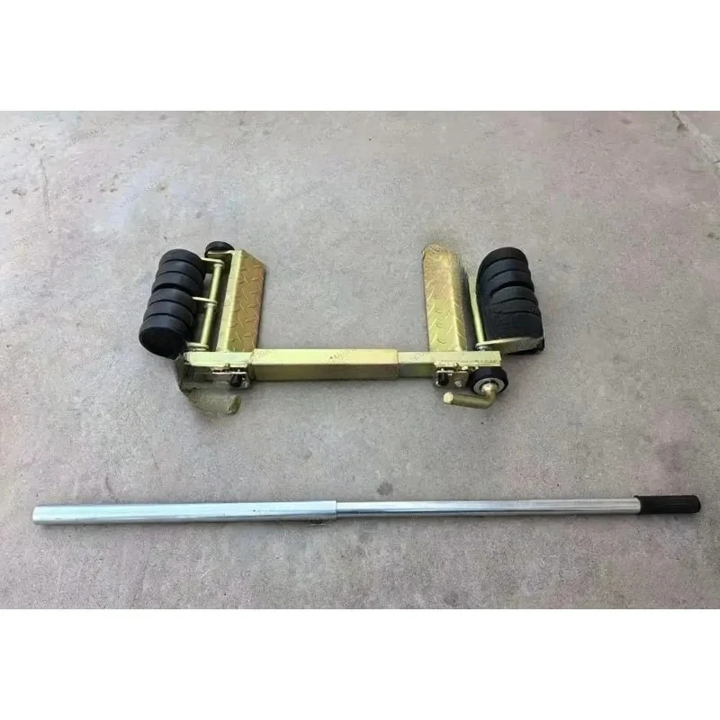 12 Wheels Anti-slip Pattern Plate Wheeled Trolley Car Rescue Trailer Auto Repair Lever Positioning Moving Porter Tool