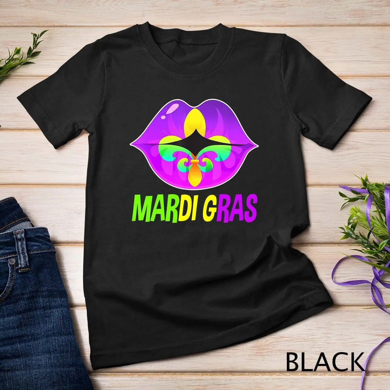 Mardi Gras T shirt Gift for Men Women Kids Costumes Beads T-Shirt Unisex T-shirt