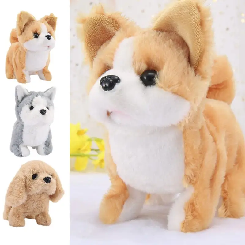 Plush Puppy Toy Electronic Plush Puppy Electronic Interactive Toys Interactive Pet Dog Wagging Tail Walks And Barks For 3 Year