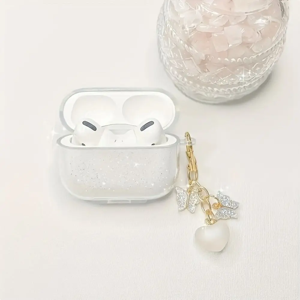 

Transparent Glitter Earphone Case TPU Anti Scratch Bluetooth Earbuds Case Gift for Airpods 1/2/3/4/pro/pro2