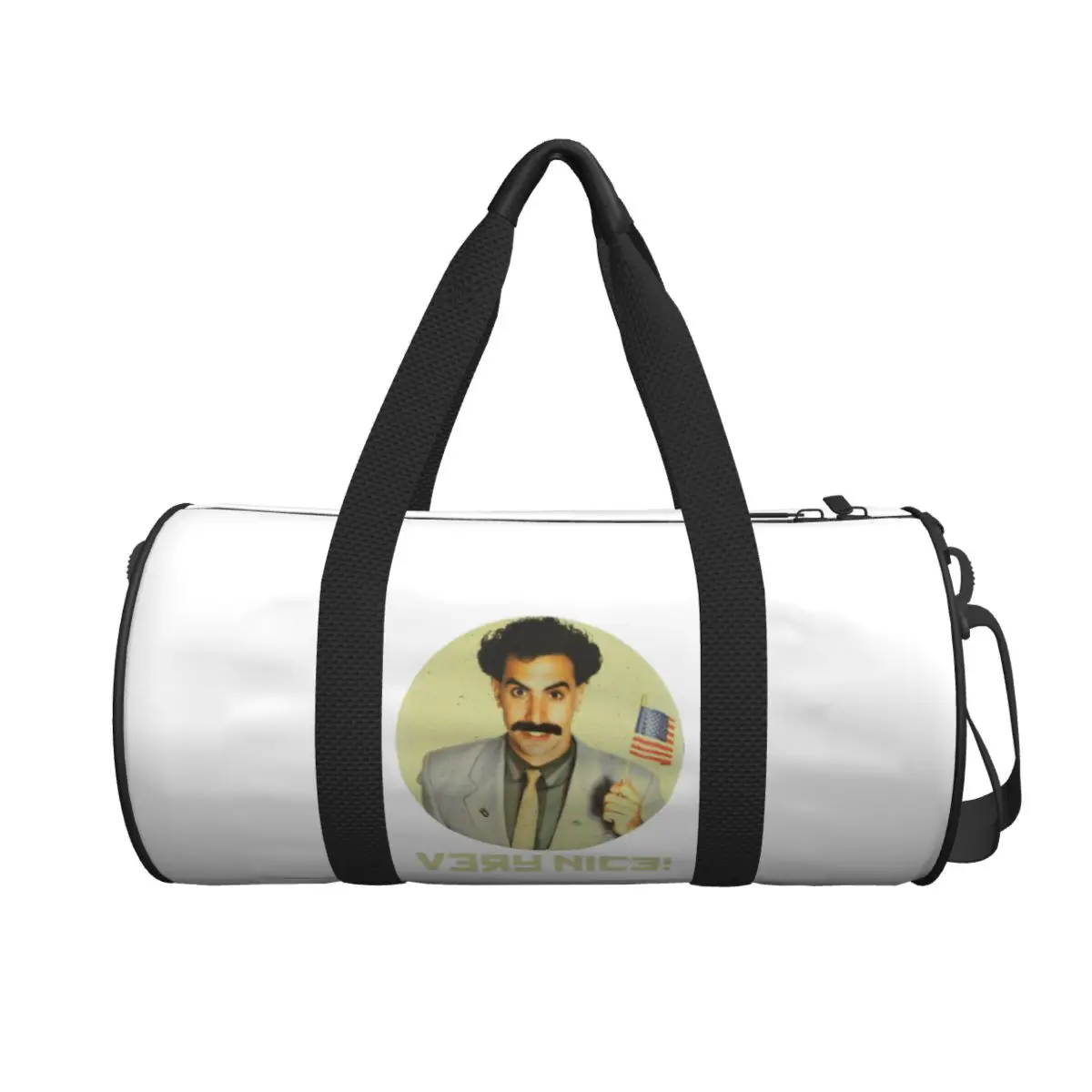 

Funny Men Borat Very Nice! Classic Fan Large Duffle Gym Bag Waterproof Duffle Travel Bags Handbags Fitness bag