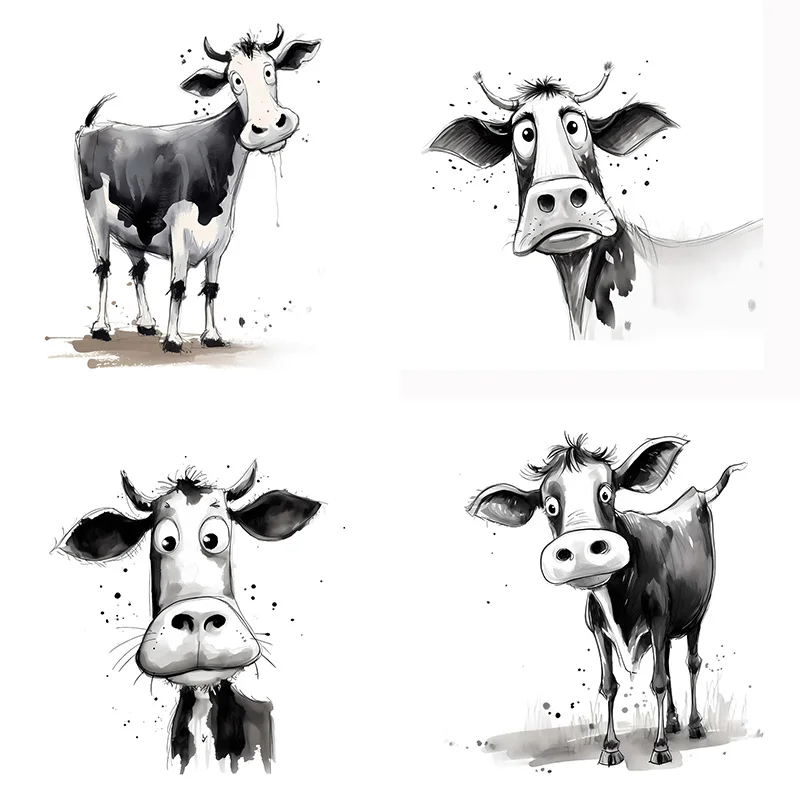 

Cute Cow Stickers, Bedroom Entryway Living Room Porch Home Decoration Wall Stickers, Removable Stickers