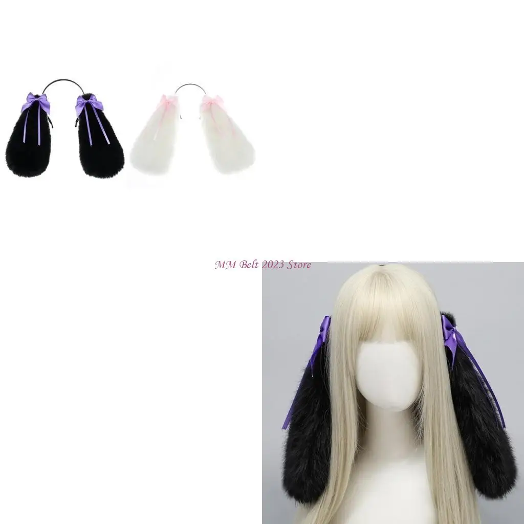 

49ME Furry Rabbits Hair Hoop Cosplay Anime COSPLAY Halloween Cartoon Role Playing Fursuit Prom Party Live Show Accessories