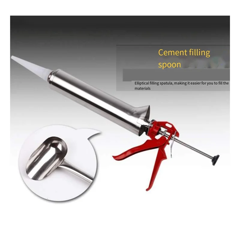 

CQMF-Mortar Gun Set Pointing Grouting Gun Sprayer Brick Cement Tile Tool For Brick Paving Replaceable Nozzle W/ 2 Nozzles