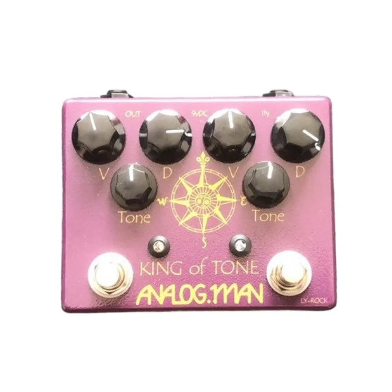 Ly-Rock King of Tone Clone – Dual Overdrive Guitar Pedal, Max Config, High Gain Both Sides