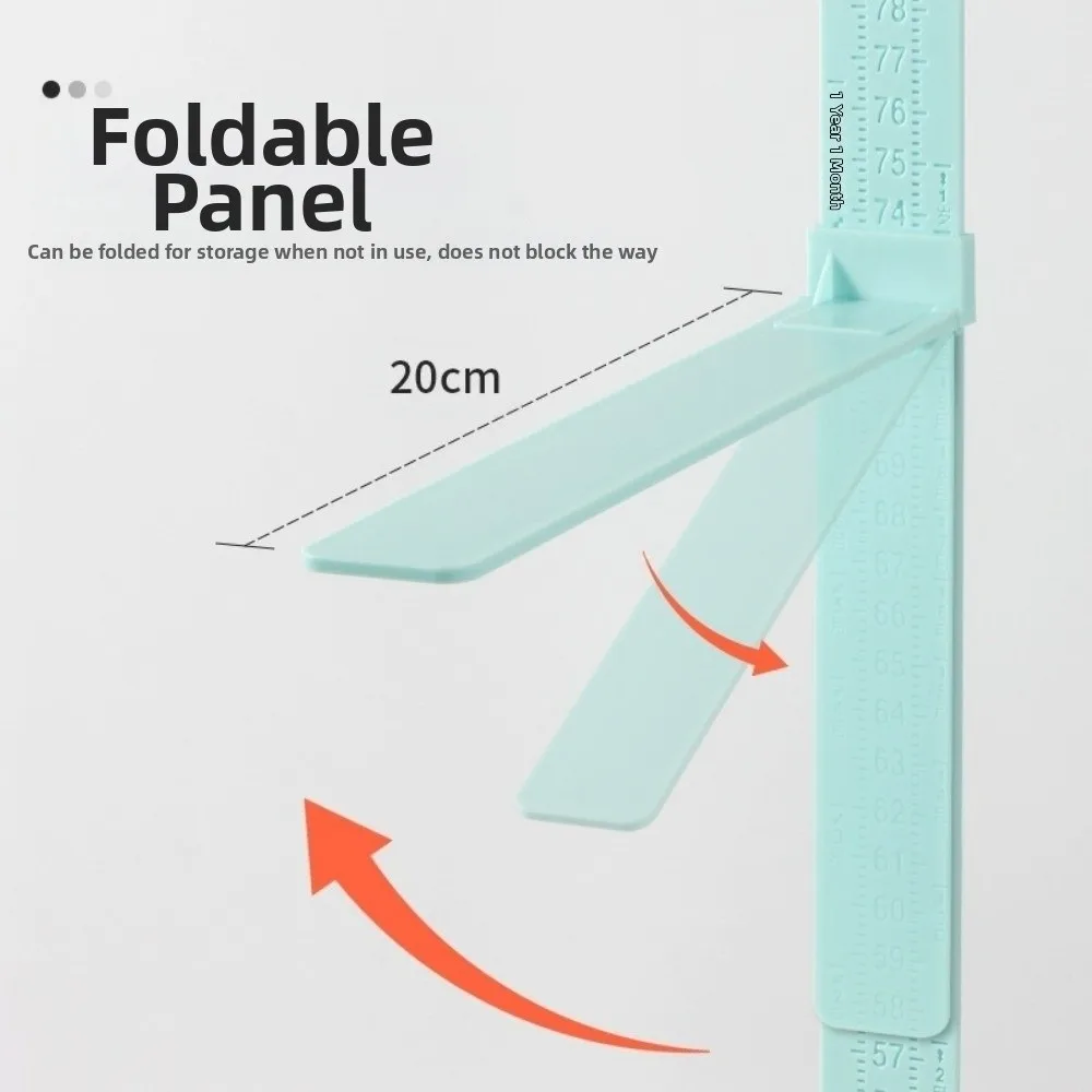 Adesivo da parete con righello di altezza per bambini 0-2M Grafico di crescita del bambino ad alta precisione Misurazione scorrevole facile da installare