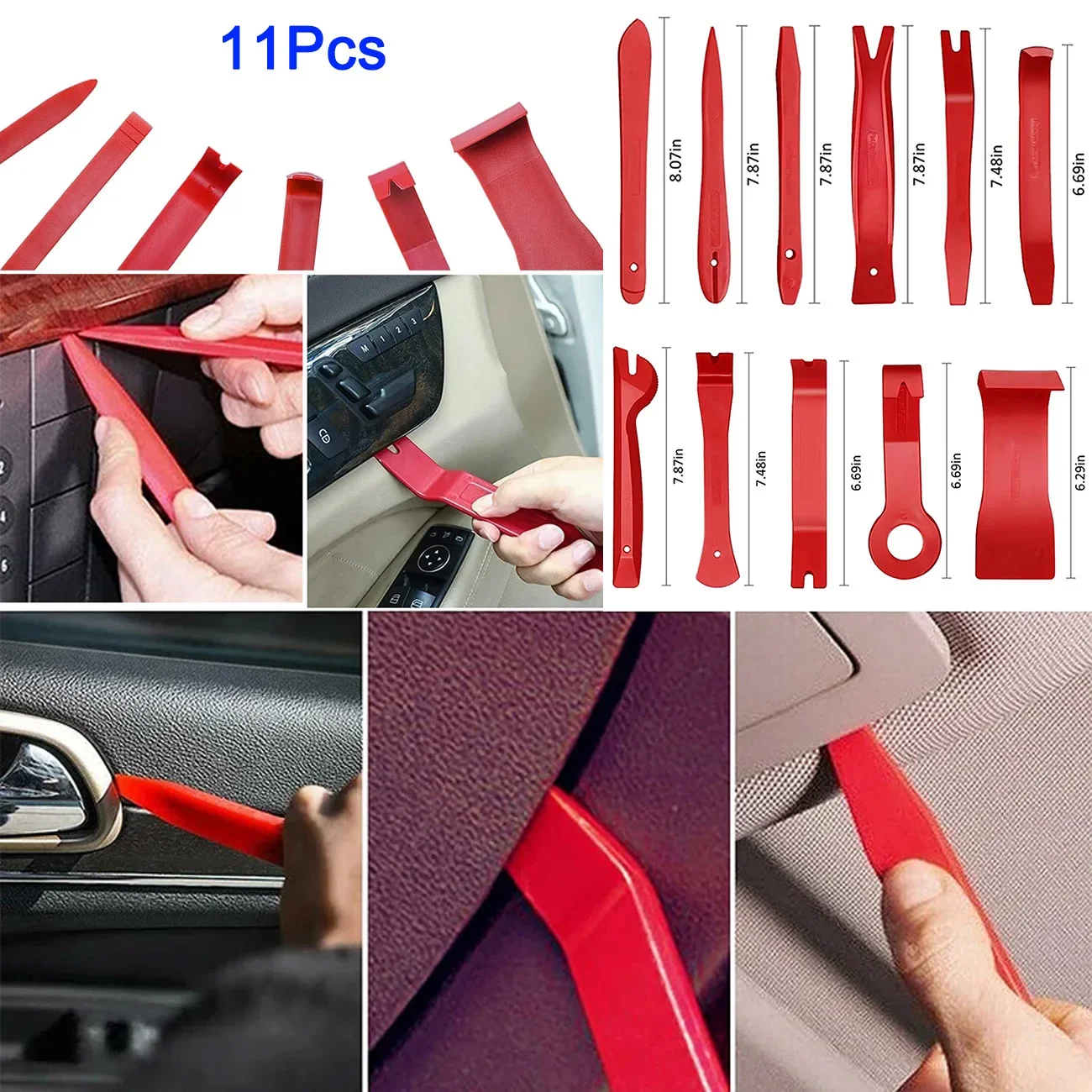 Car Door Tool  Inflatable Air Wedge Pump Auto Window Door Open Unlock Fixing Gripper Tools Long Reach Kits with Carrying Bag