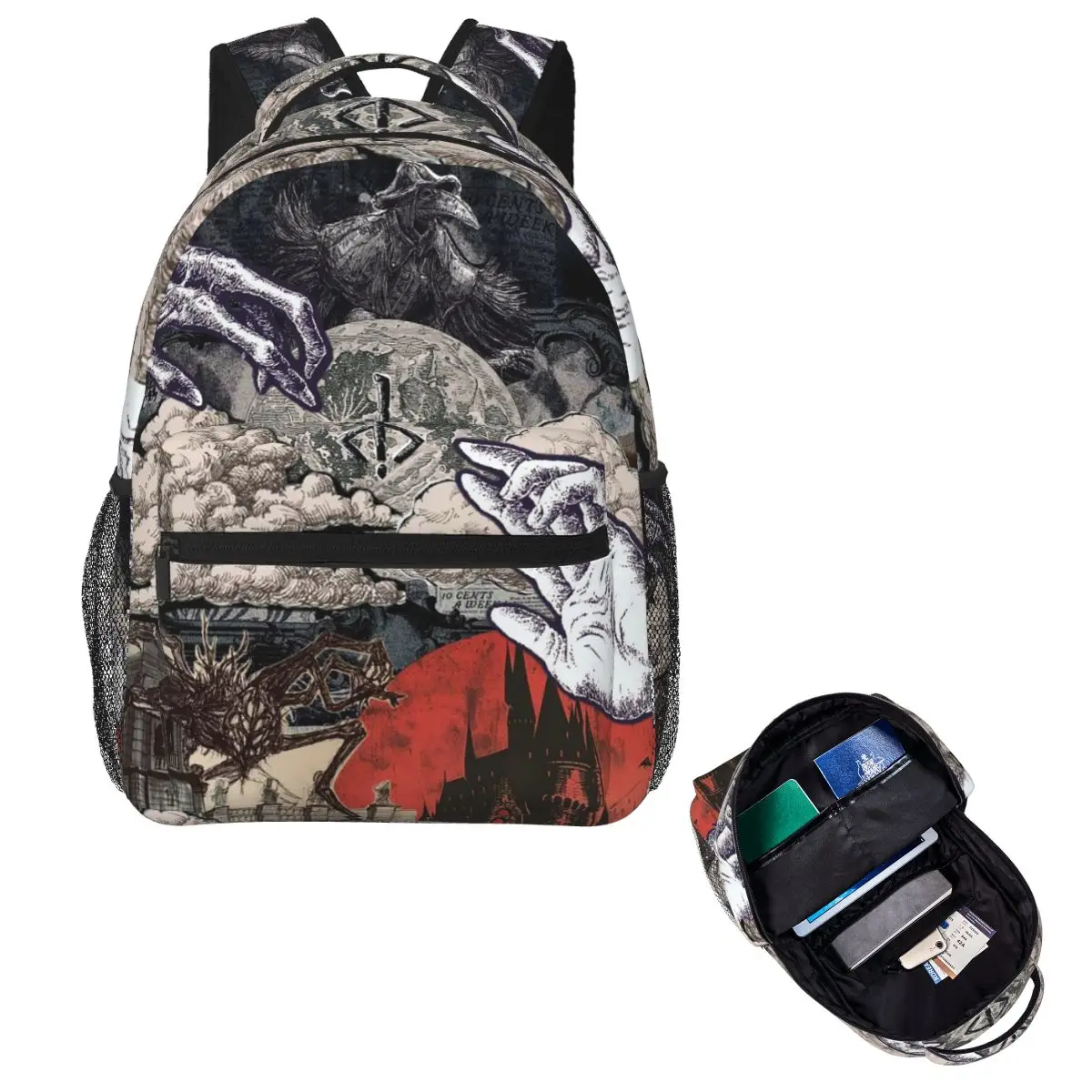 Bloodborne Video Game Merch Student Backpack School Bag Hiking Travel Daypack for Men Women Fashion Bookbag Shoulder Bags