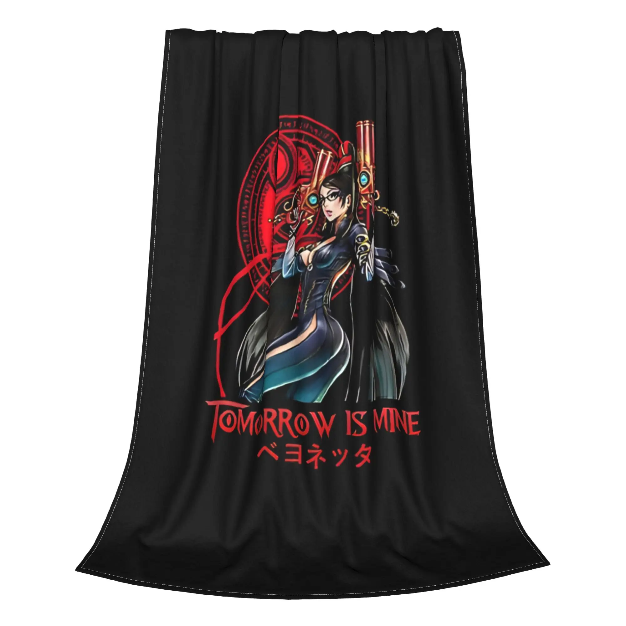 1PC Home Cutecore Female Gunslinger B-Bayonetta Blanket Super Cosy Plush Home Living Room Sofa Halloween