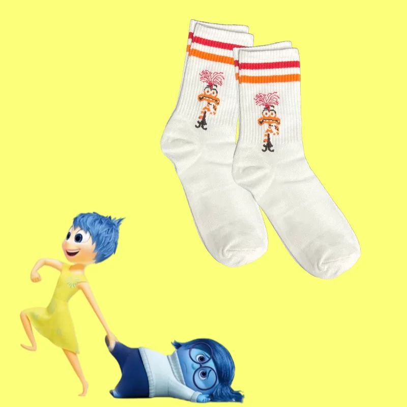1/5 Pairs Disney's Inside Out Cartoon Character Cute Knee-High Socks Unisex