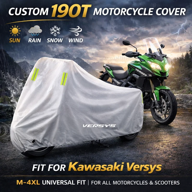 

Чехол для мотоцикла Kawasaki Versys 650 300 300X 1000 X300 2015-2022, водонепроницаемый, защитный от ультрафиолета, всепогодный чехол