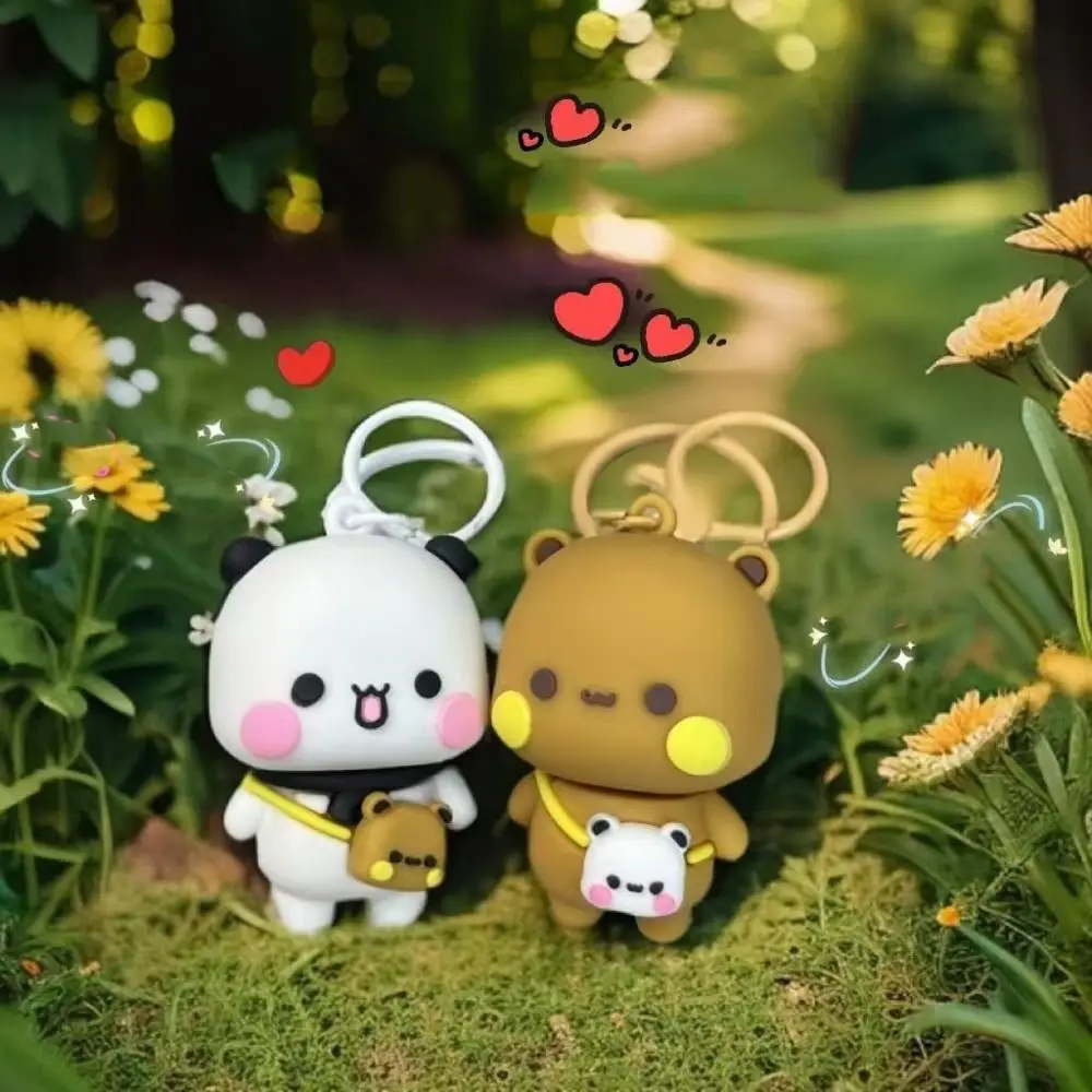 

Высокое качество панда Бубу и Ирь кукла брелок ПВХ медведь аниме кукла кулон подарки мультфильм рюкзак Шарм
