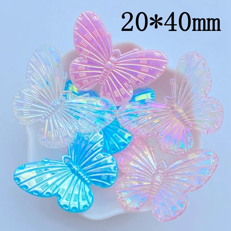 10Pcs New Resin Mini 20*40mm Little Butterfly Series Flat back Scrapbooking DIY Jewelry Craft Decoration Accessories