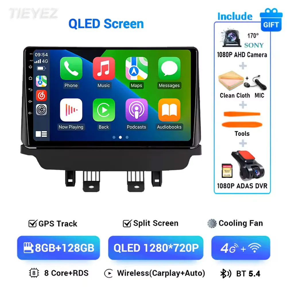 Android 15 Voor Mazda CX-3 DK Mazda 2 DJ 2014-2023 Multimedia Speler Radio Stereo Head Unit GPS Navigatie 4G WIFI BT DSP DVD - afbeelding 1