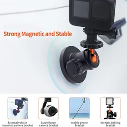 Strong Magnetic Motorcycle Car Suction Holder for Gopro Magnet Car Mount Base Stand for GoPro 12 11 10 9 Action Camera Accessory