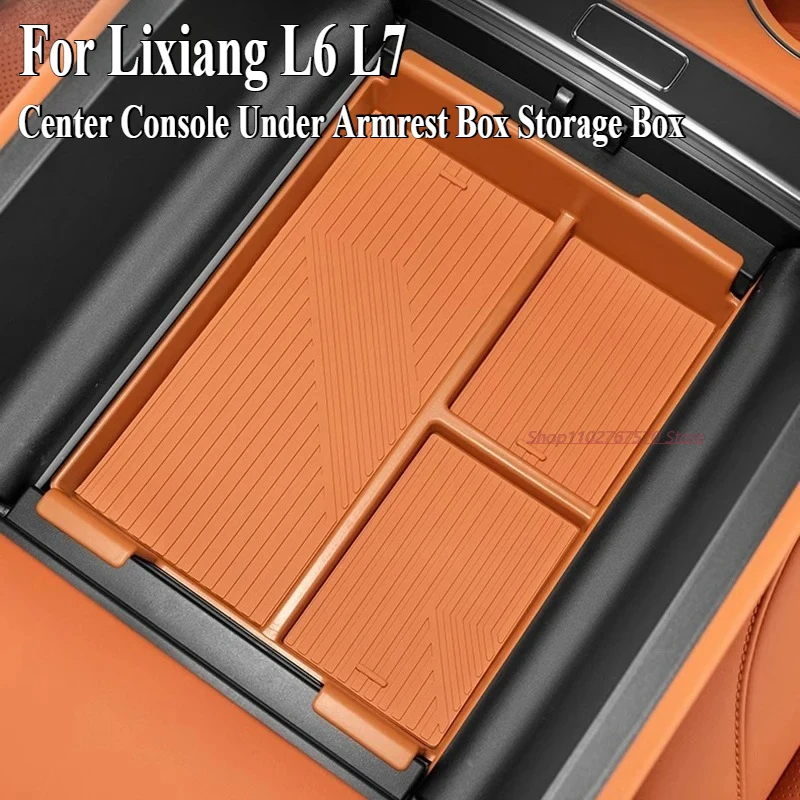

For Li Lixiang L6 L7 2024 Restyling Car Styling Under Center Console Organizer Storage Armrest Storage Box Auto Accessories