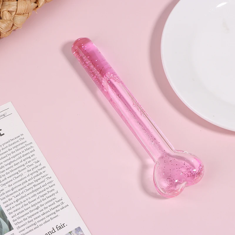 여성용 하트 모양 아이스 글로브 페이셜 쿨링 뷰티 볼 페이스 롤러 압축 아이스 볼 아이 마사지기 냉동 글로브 도구