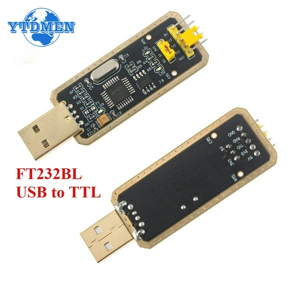 FT232 USB إلى TTL محول USB إلى وحدة محول مسلسل FT232BL FT232RL 5 فولت 3.3 فولت المصحح إلى 232 دعم Win10