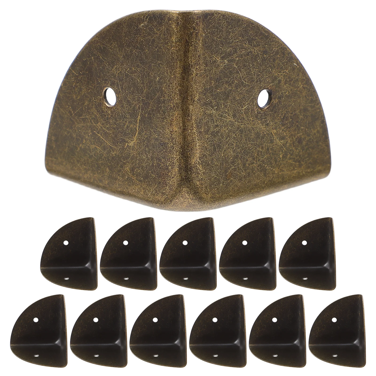 

12 шт. сверхмощные металлические защитные уголки для коробок, винтажные треугольные защитные ограждения для деревянных коробок, багажных столов, защитных столов