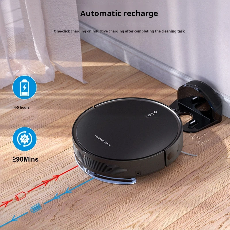 2025 Robot di pulizia intelligente - Spazzatrice, scopa e aspirapolvere automatica 3 in 1 per uso domestico F4-01 con ricarica automatica