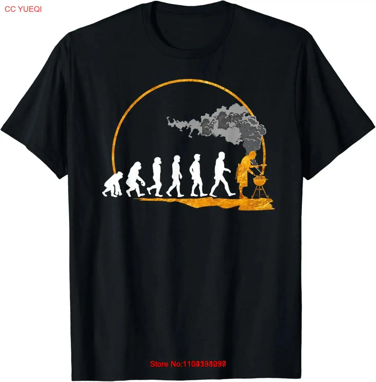 NEW LIMITED Mens Grilling Gift Evolution Of The Grill Smoker T-Shirt S-3XL