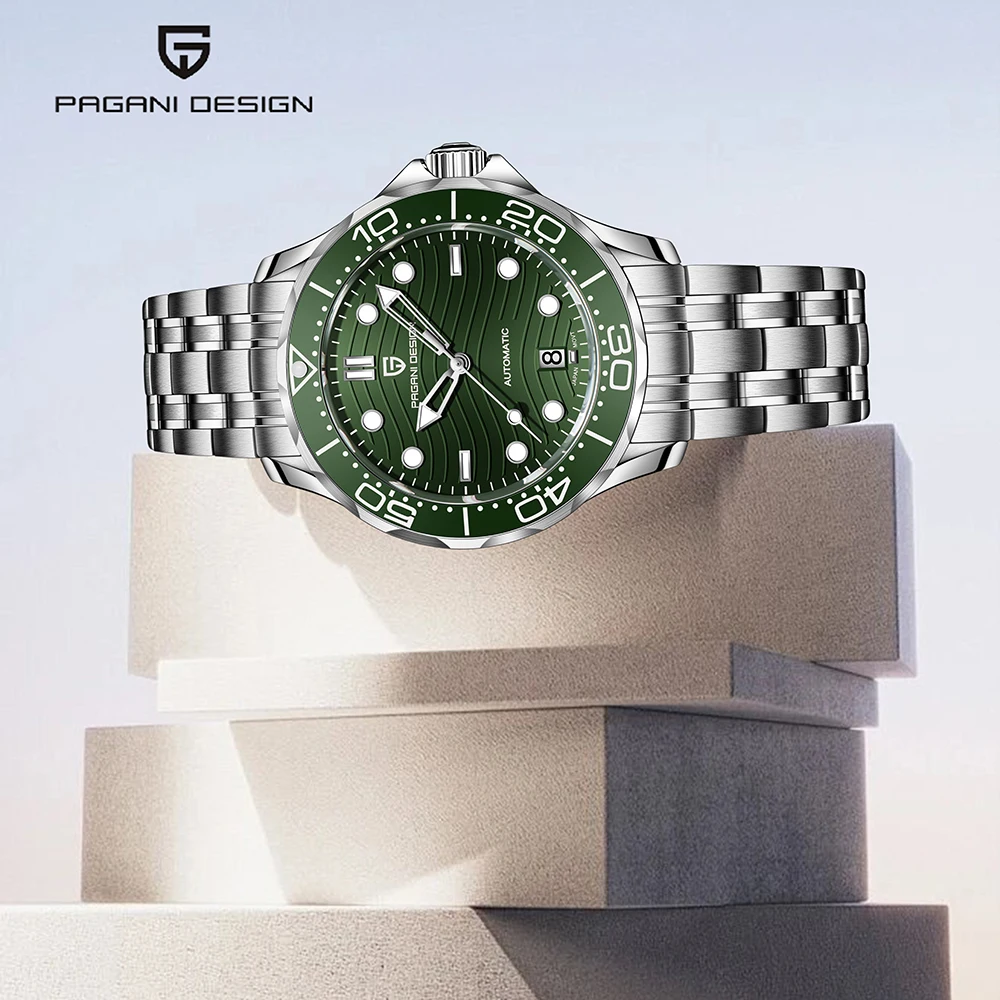 Pagani Design 2025 ساعة ميكانيكية للرجال من الفولاذ المقاوم للصدأ 42 مللي متر ساعة عصرية رائعة 100 متر مقاومة للماء زجاج الياقوت عرض التاريخ #1